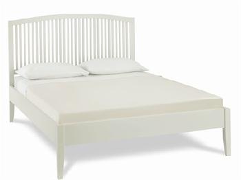 Bentley Designs Ashby Cotton 5' King Size White Slatted Bedstead Wooden Bed