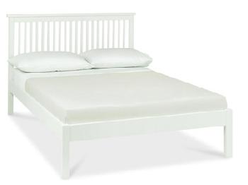 Bentley Designs Atlanta White - Low Foot End 4' 6 Double White Slatted Bedstead Wooden Bed