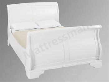 Bentley Designs Chantilly White 4 6, King Size Sleigh Bed White