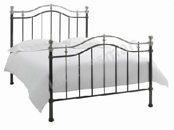 Bentley Designs Chloe 4' 6 Double Black Metal Bed