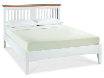 Bentley Designs Hampstead 5' King Size Oak and White Wooden Bed