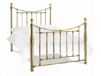 Bentley Designs Juliette 4' 6 Double Antique Brass Slatted Bedstead Metal Bed