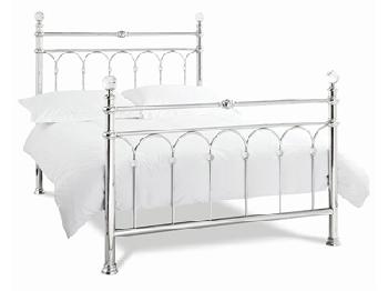 Bentley Designs Krystal Chrome 3' Single Chrome Slatted Bedstead Metal Bed