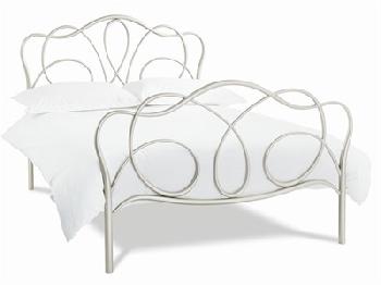 Bentley Designs Serenity 5' King Size White Slatted Bedstead Metal Bed