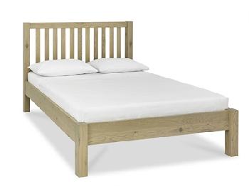 Bentley Designs Turin Low Footend Bedstead 4' 6 Double Aged Oak Wooden Bed