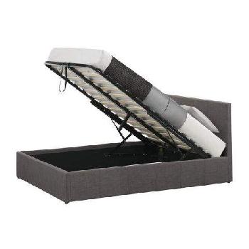 Berlin Fabric Ottoman Bed Frame Double Grey