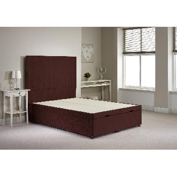 Bernshaw Ottoman Divan Bed Frame Mulberry Velvet Fabric Double 4ft 6