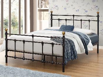 Birlea 4ft Atlas Small Double Black Metal Bed Frame