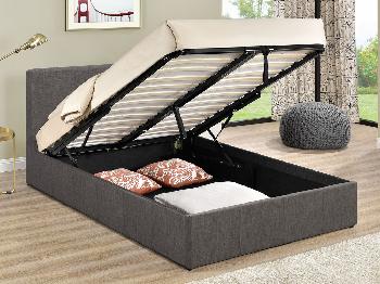 Birlea 4ft Berlin Small Double Grey Fabric Ottoman Bed Frame