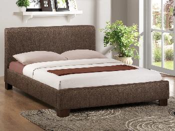 Birlea 4ft Brooklyn Small Double Chocolate Fabric Bed Frame