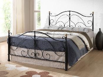 Birlea 4ft Milano Small Double Black Metal Bed Frame