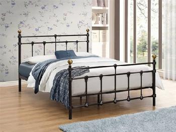 Birlea Atlas 4' 6 Double Black Metal Bed