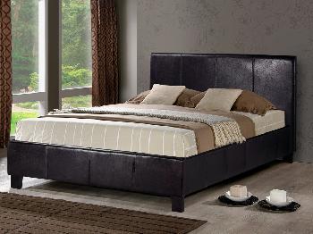 Birlea Berlin King Size Brown Faux Leather Bed Frame