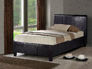 Birlea Berlin Single Brown Faux Leather Bed Frame