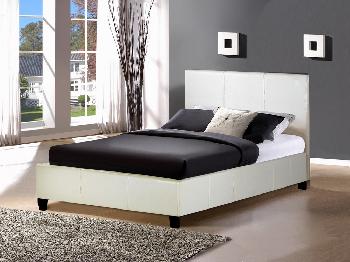 Birlea Berlin Single White Faux Leather Bed Frame