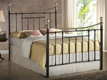 Birlea Bronte 5' King Size Black Metal Bed