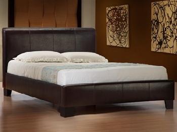 Birlea Brooklyn Brown 6' Super King Brown Leather Bed