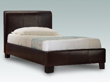 Birlea Brooklyn Single Brown Faux Leather Bed Frame