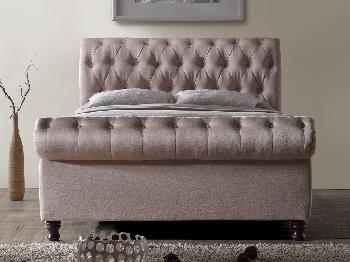 Birlea Castello King Size Wheat Fabric Bed Frame