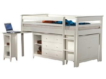 Birlea Cotswold Midi (Sleep Station) Ivory 3' Single Ivory Cabin Bed