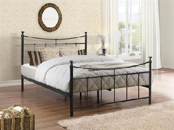 Birlea Emily 4' Small Double Glossy Cream Metal Bed