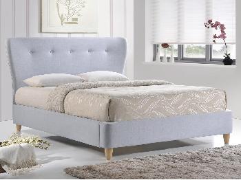 Birlea Kensington Double Sky Blue Fabric Bed Frame