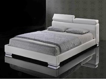 Birlea Signature King Size White Faux Leather Bed Frame