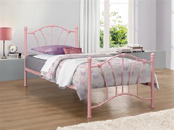 Birlea Sophia Pink 3' Single Pink Metal Bed