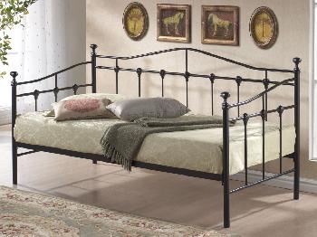 Birlea Torino Black Metal Day Bed Frame