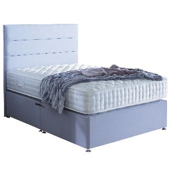 Bologna Pocket Latex Divan Set Double Grey No Drawers Non-floor Standing