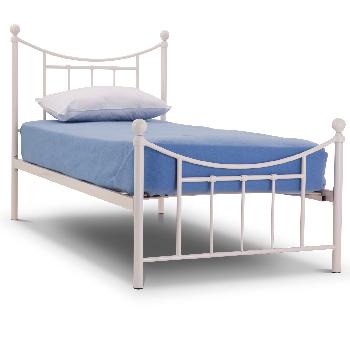 Bristol Metal Bed Frame Small Double Black Standard Finials