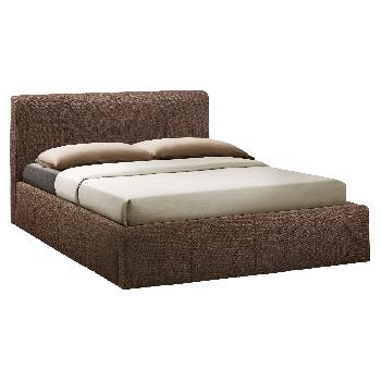 Brooklyn Fabric Ottoman Bed Wheat Small Double