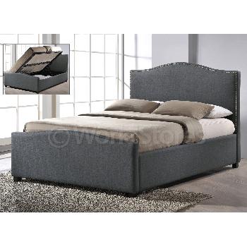 Brunswick Ottoman Fabric Bed Grey Double