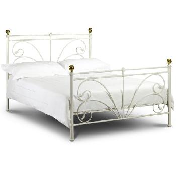 Cadiz Metal Bed Frame with Mattress and Bedding Bundle Double
