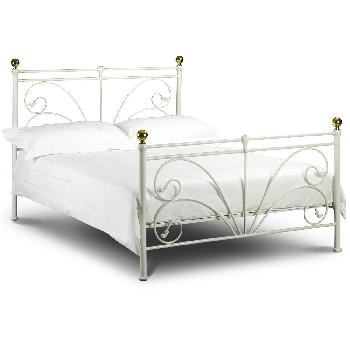 Cadiz Metal Bed Frame with Mattress and Bedding Bundle Single