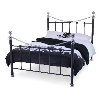 Cambridge Black and Chrome Metal Bed Kingsize