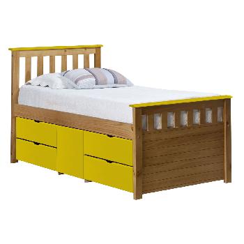 Captains ferrara storage bed - Single - Antique and Lime