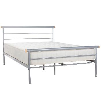 Celine Silver Bed Frame Double