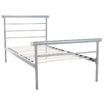 Celine Silver Bed Frame - Single