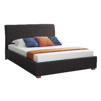 Charcoal Rimini Ottoman Fabric Bed - Double
