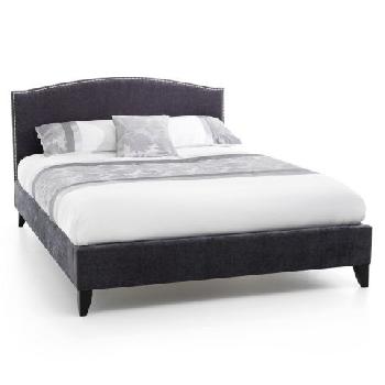 Charlotte Upholstered Bedstead Double Charcoal