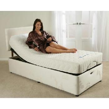 Chester Adjustable Bed Set with Memory Foam Mattress - Single - Comes Assembled - With Heavy Duty - With Massage Unit - Beige