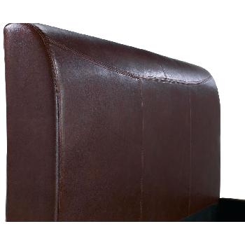 Chester Vintage Brown Faux Leather Bed Frame Kingsize