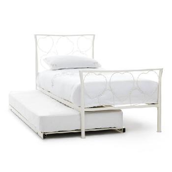 Chloe Ivory Gloss Metal Guest Bed Serene Chloe Ivory Gloss Metal Guest Bed