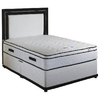 Comfort Pocket 2000 Double Divan Bed Set 4ft 6 with 2 drawers