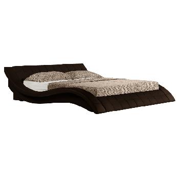 Cosmo Brown Faux Leather Bed Frame Cosmo Brown Faux Leather King Size Bed