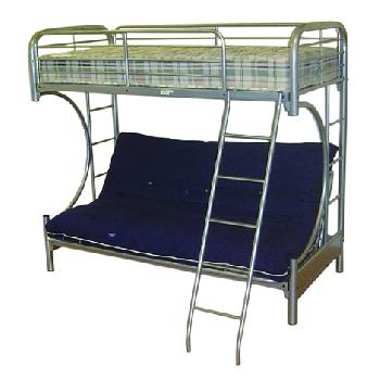 Cynthia Curved Silver Futon Bunk Bed Ambers Cynthia Silver Futon Bunk Bed