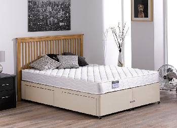 Dalton Open Spring Divan Bed - Medium - Beige - 2'6 Small Single