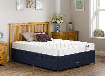 Dalton Open Spring Divan Bed - Medium - Blue - 2'6 Small Single