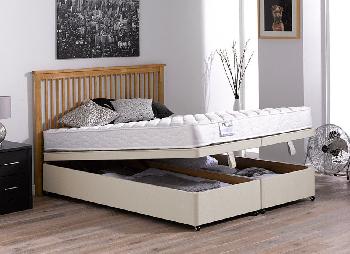 Dalton Open Spring Ottoman Bed - Medium - Beige - 3'0 Single